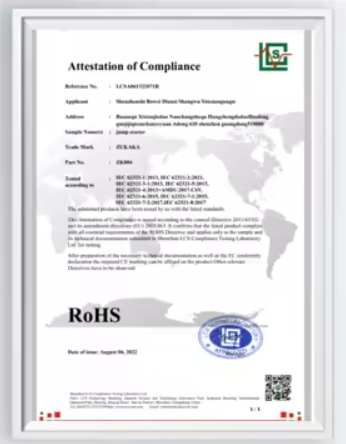 Company qualification certification document