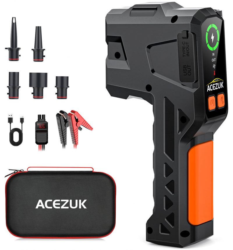 ACEZUK Car Multiple Booster Jump Starter Power Bankair Blower
