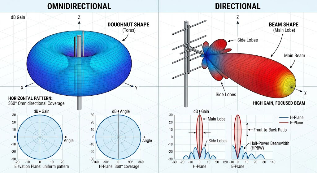 Types of Antennas Used in Wireless APs