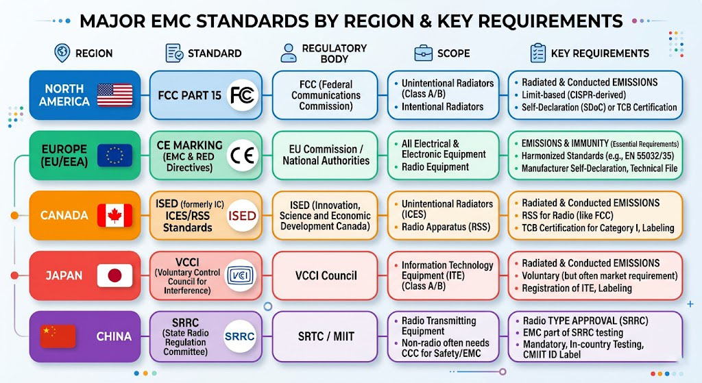 Diagram showing typical EMC filtering components