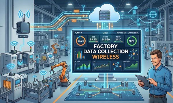 Industrial IoT WiFi Module for Factory Data Collection – Wireless Deployment