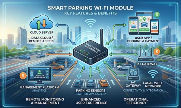 Smart Parking System WiFi Module – Real-Time Space Availability