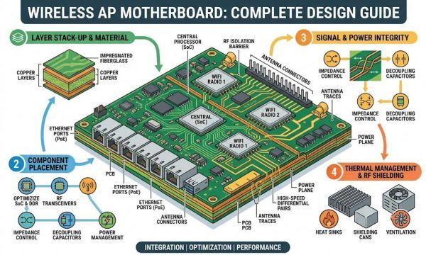 Wireless AP Motherboard Design Guide: Antenna to Production