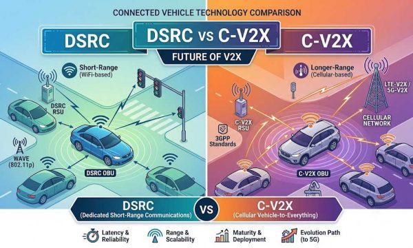 DSRC vs C-V2X: Complete Technical Comparison Guide