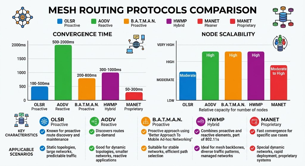 Mesh Routing Protocols Comparison