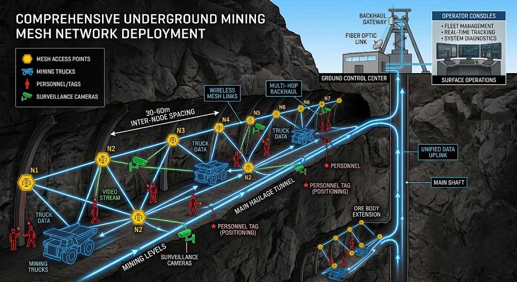 Underground Mining Mesh Network