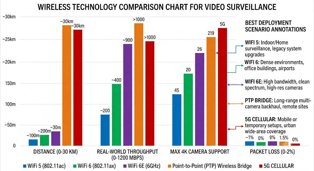 Wireless Technology Comparison for Video Surveillance