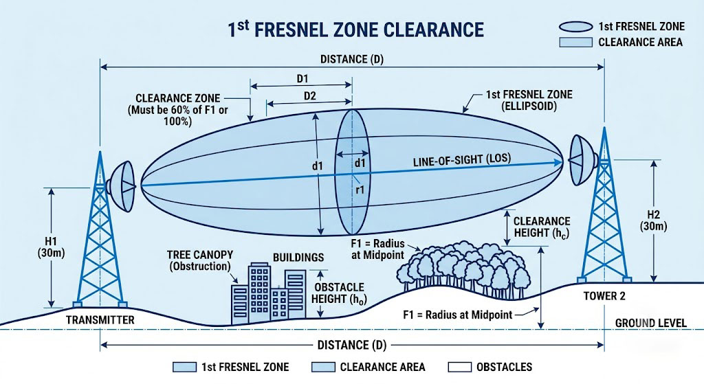 Schematic diagram of the Fresnel zone