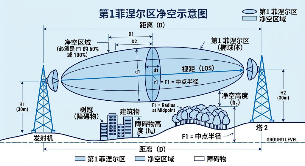 菲涅尔区示意图