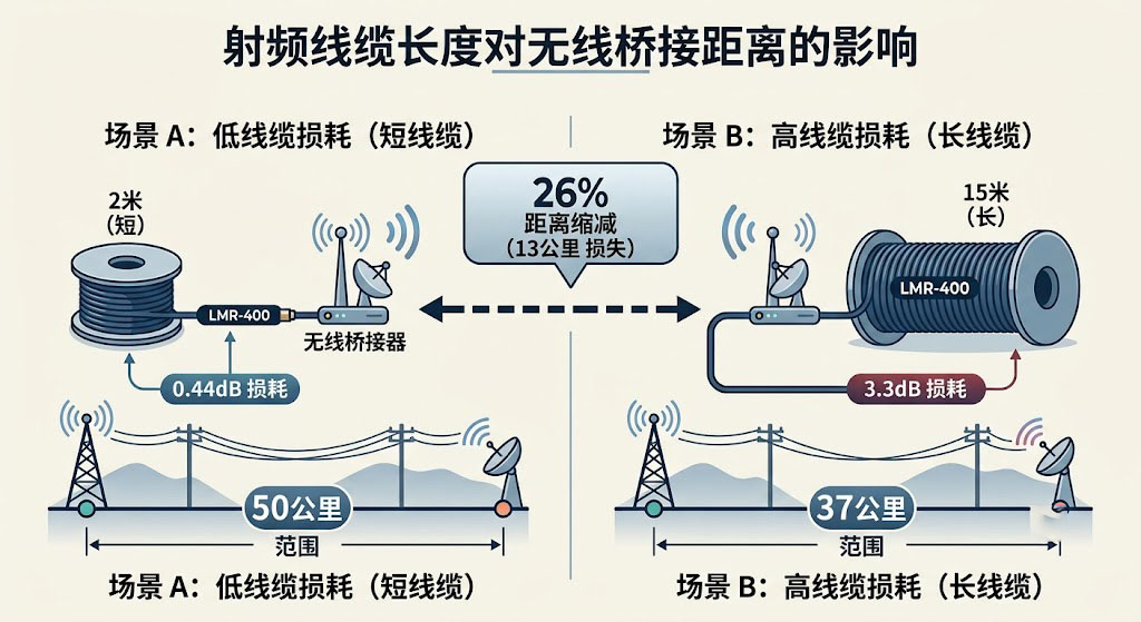 6GHz 频段馈线损耗对比示意图