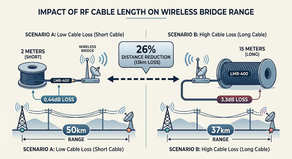 6GHz 频段馈线损耗对比示意图
