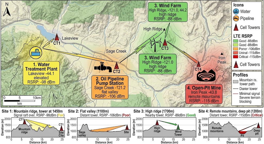 Deployment topology map for Industrial Gateway Remote Communication case study