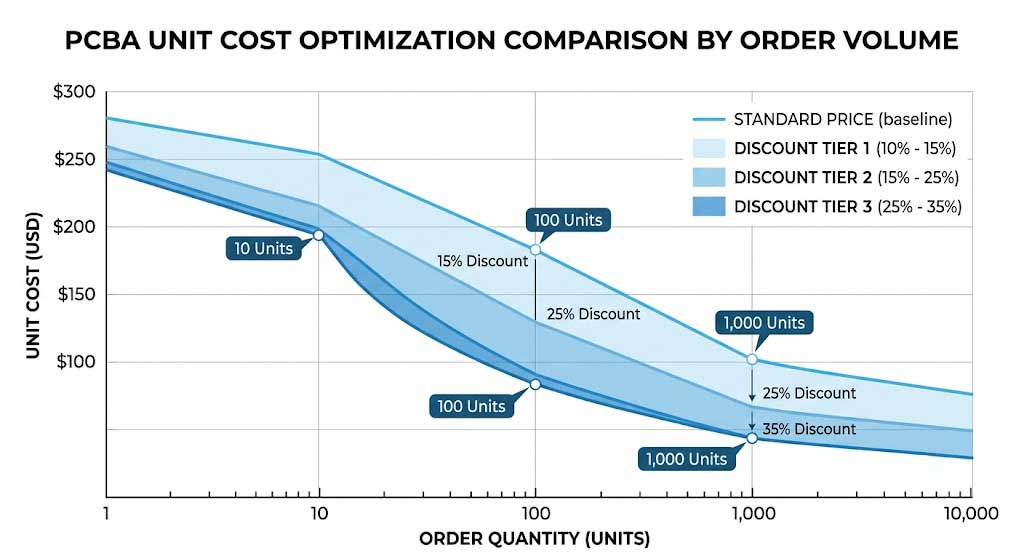 PCBA Cost Optimization Data Comparison