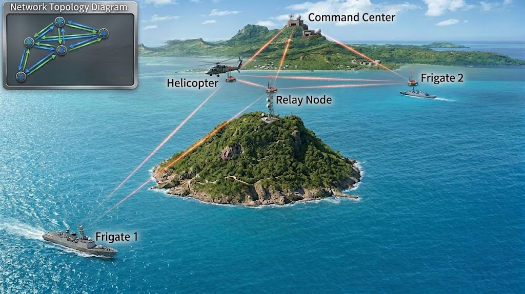 Border and coastal defense MESH Ad-Hoc wireless communications