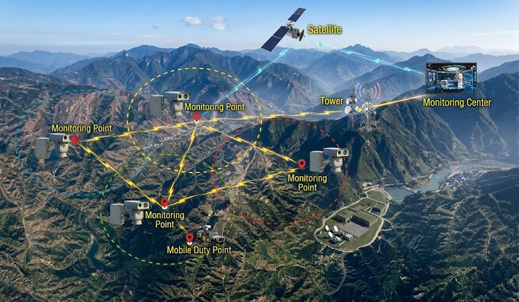 Forest fire prevention MESH Ad-Hoc wireless communications