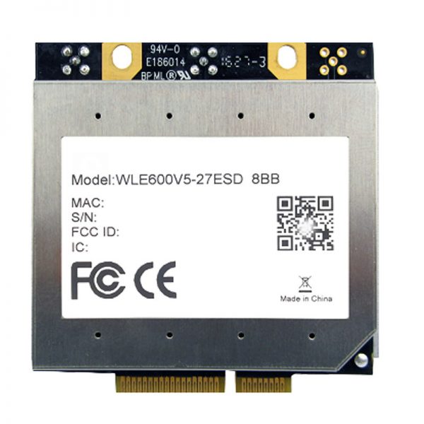 5GHz High-Power 802.11ac MiniPCIe WiFi Module  WLE600V5-27ESD