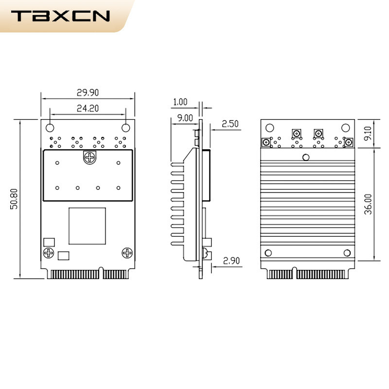 QCA9994 WiFi 5 (802.11ac Wave 2) 4×4 MU-MIMO Single Band Module WLE1216V2-20